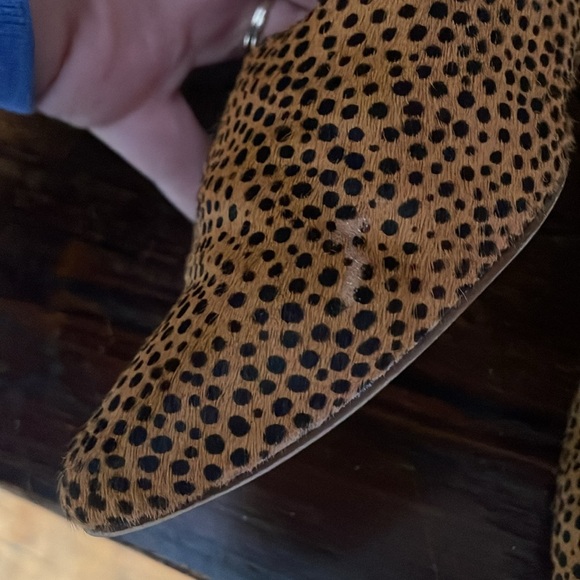 Madewell Animal Print Flats Pointed Toe D'Orsay‎ Slip On Shoes - Picture 4 of 6